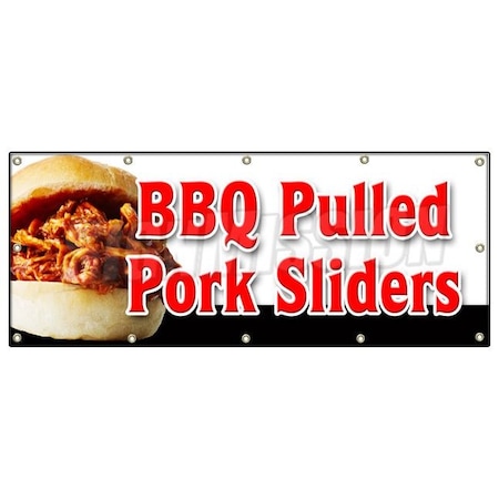 Signmission BBQ PULLED PORK SLIDERS BANNER SIGN barbeque bar-b-que smoked B-120 Bbq Pulled Pork Sliders